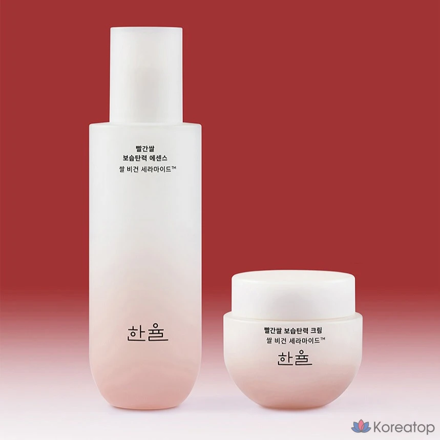 Увлажняющий крем-эссенция HANYUL с красным рисом для повышения эластичности кожи, набор из 2 предметов, 1 комплект