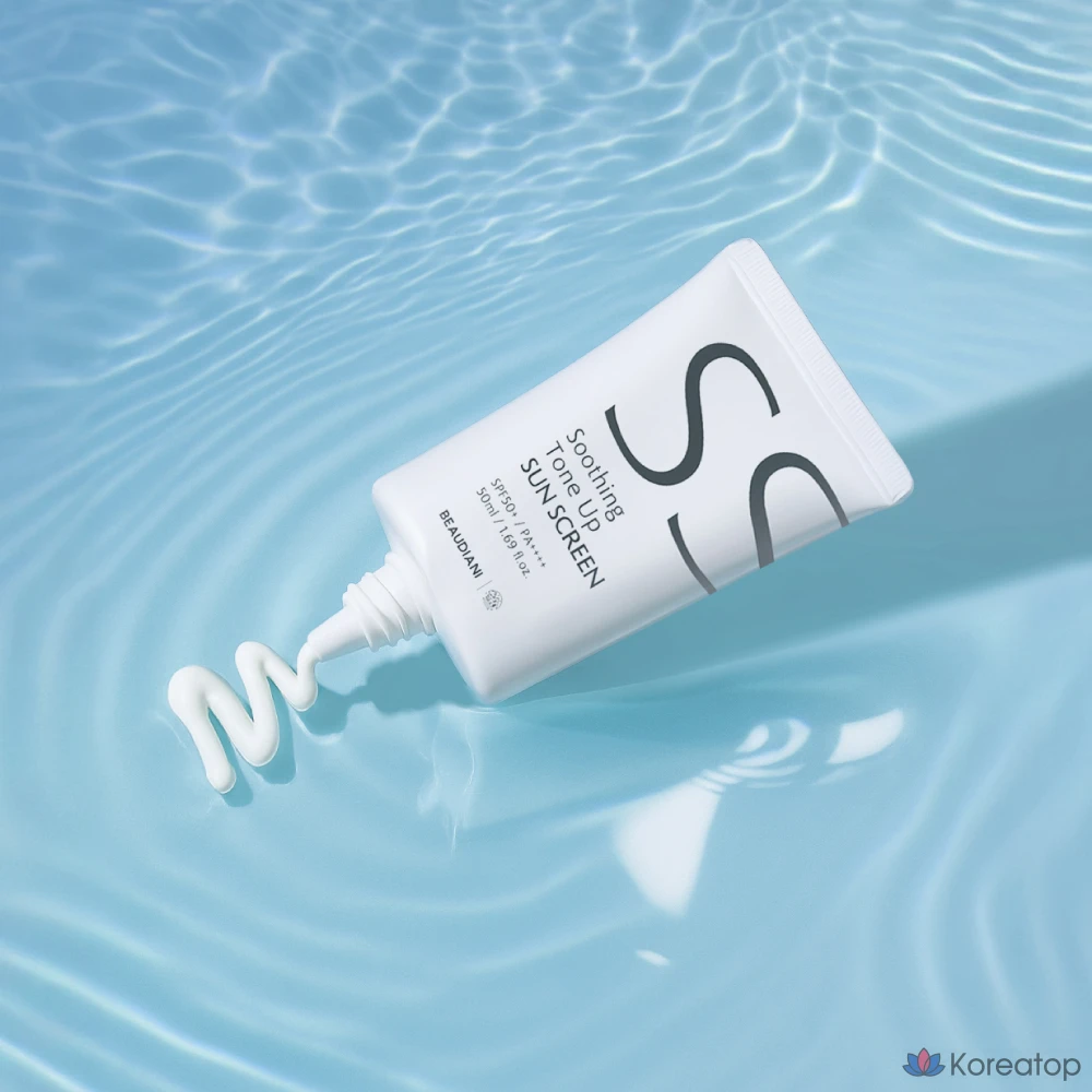 Успокаивающий солнцезащитный крем Beaudiani Soothing Tone-Up Sunscreen SPF50+ PA++++, 50 мл, 1 шт.