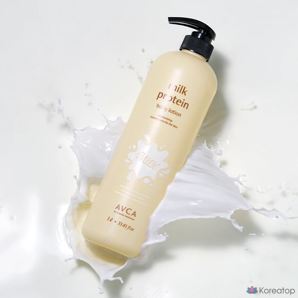 Лосьон для тела AVCA с козьим молоком и молочным протеином, аромат детской присыпки, 1 л, 1 шт.
