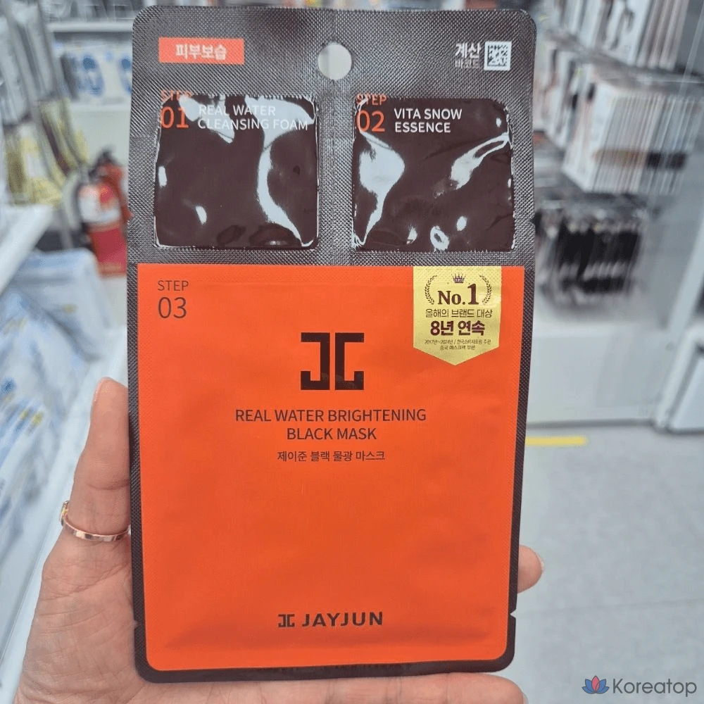 Маска для лица Jayjun Black Water Glow Mask Sheet, 1 упаковка, 1 шт.