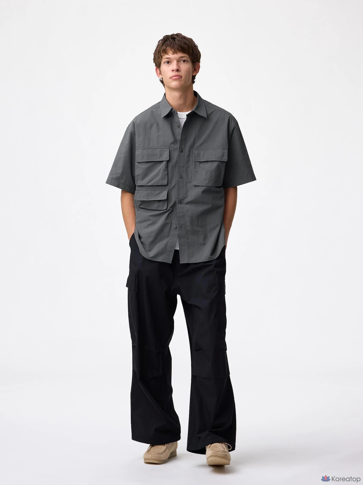Рубашка Uniqlo Nylon Pocket Shirt (Short Sleeve)