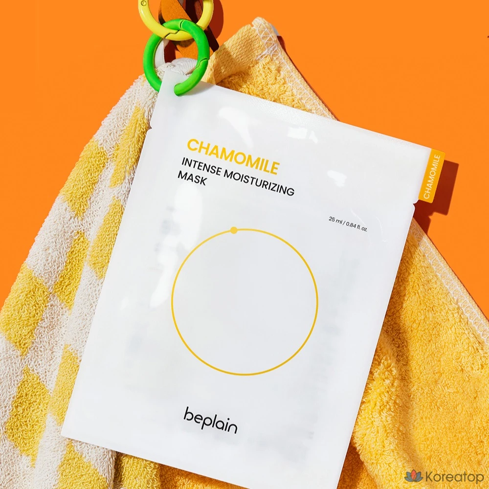 Тканевая маска для лица Beplain Chamomile Intense Moisture Mask, 125 мл, 10 шт., фото 4