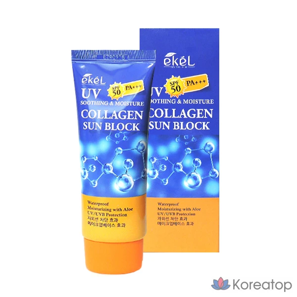 Солнцезащитный крем Ekel Soothing & Moisture Collagen Sunblock, 70 мл, 1 шт.