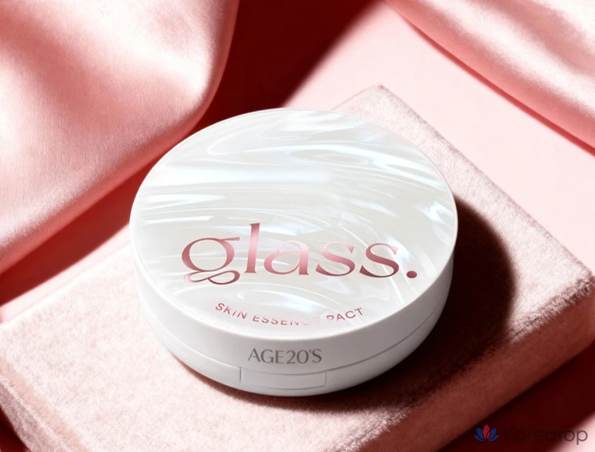 Тканевая маска для лица AGE 20S Holiday Edition Glass Skin Essence Pact Glow Set (Main + Refill), оттенок 21 Neutral Ivory, 1 шт., фото 2