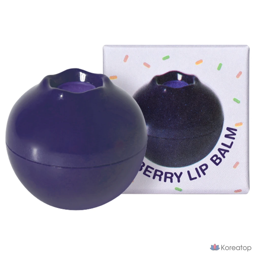 Увлажняющий фруктовый бальзам для губ PrettySkin, 1 шт., 9 г, аромат черники.