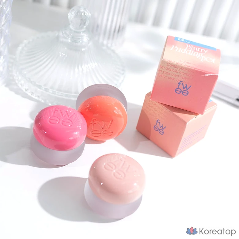 Пудра для лица и губ fwee Lip & Cheek Blurry Pudding Pot, оттенок RD04 FAV, 5 г, 1 шт., фото 2