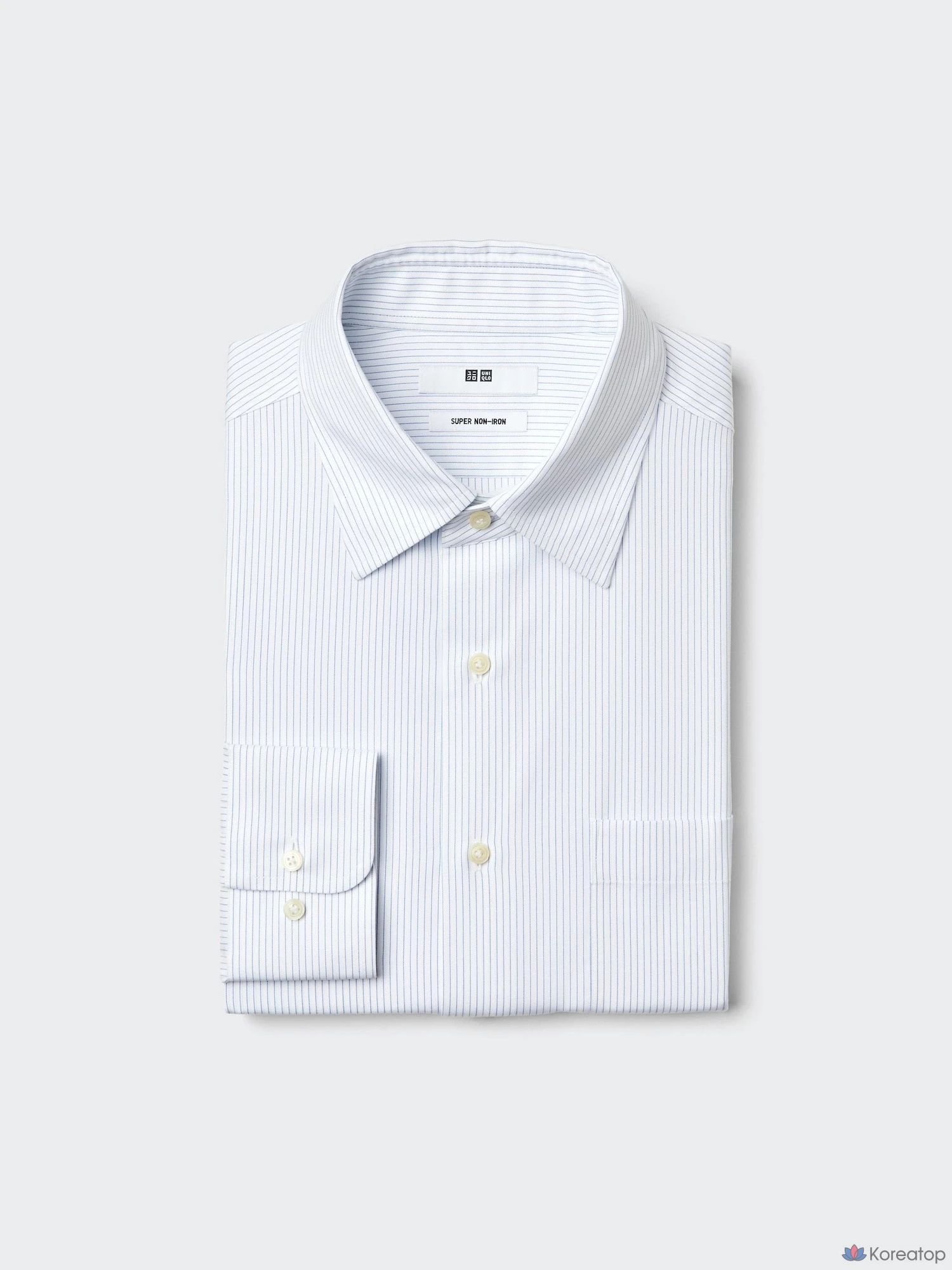 Рубашка Uniqlo Super Non-Iron Shirt (Regular Collar), в полоску