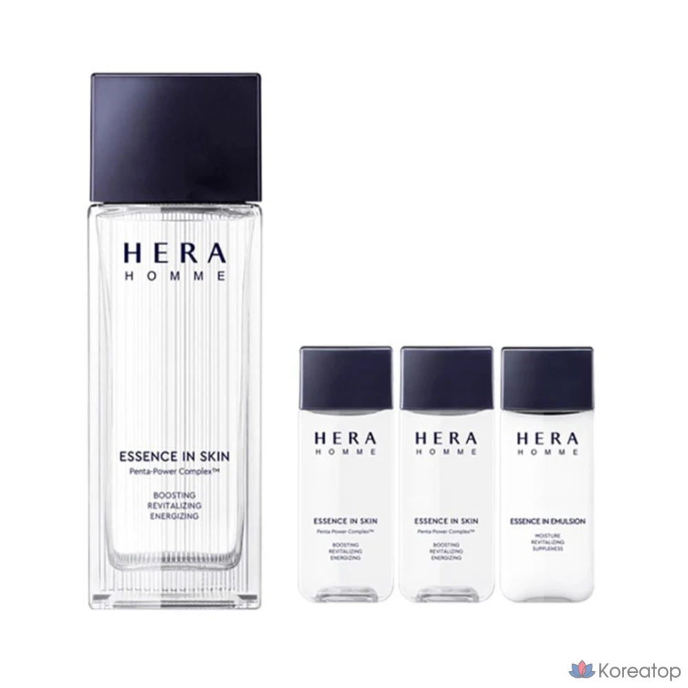 Эссенция для кожи Hera Homme 125 мл + Средство для кожи 20 мл (2 шт.) + Эмульсия 20 мл (1 шт.), 185 мл