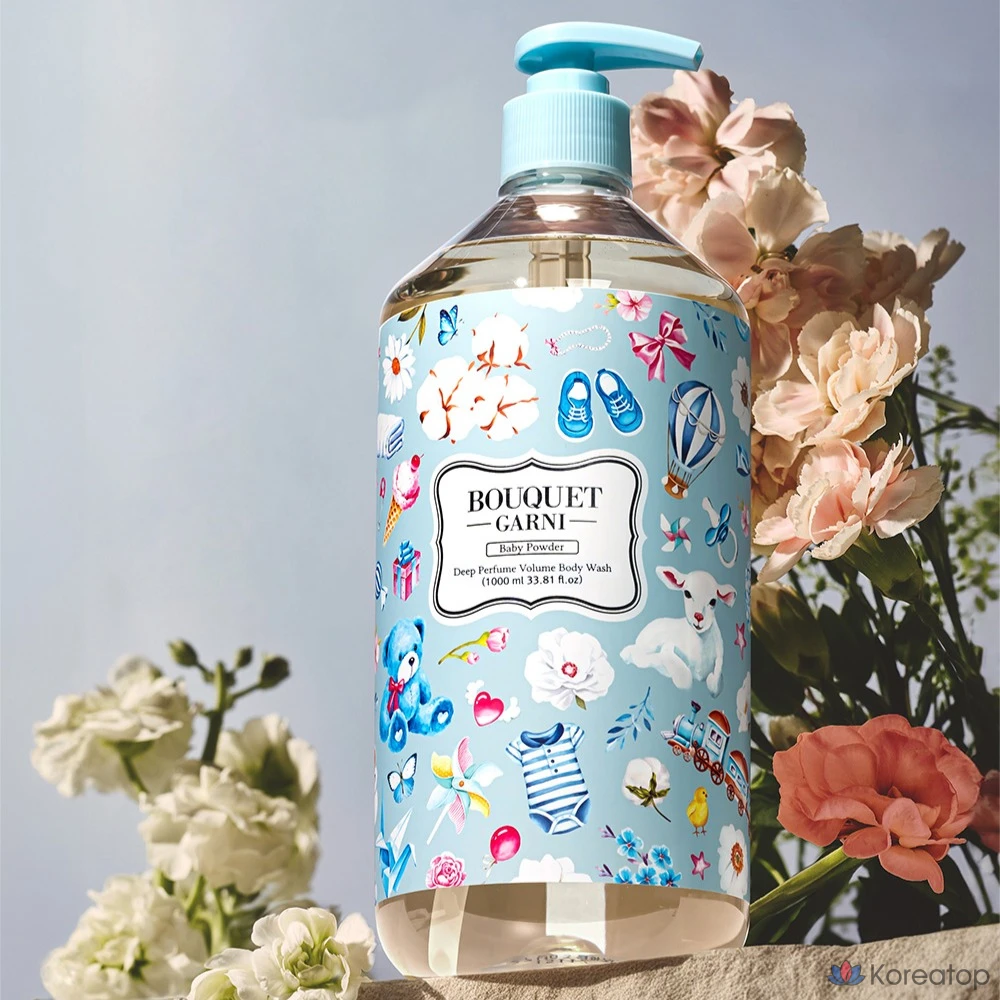 Гель для душа Bouquet garni Deep Perfume Volume с ароматом детской присыпки, 1 л, 1 шт.