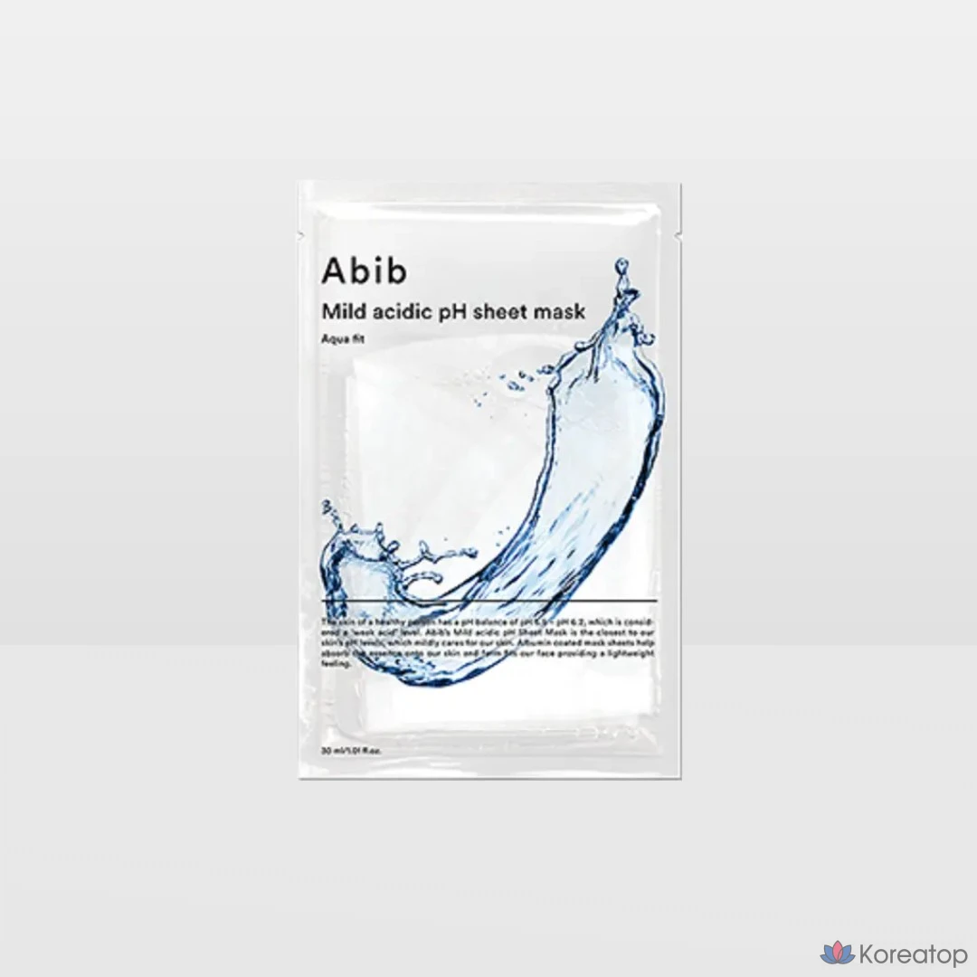 Тканевая маска для лица Abib с умеренно кислым pH, Aqua Fit, 10 штук, 1 упаковка