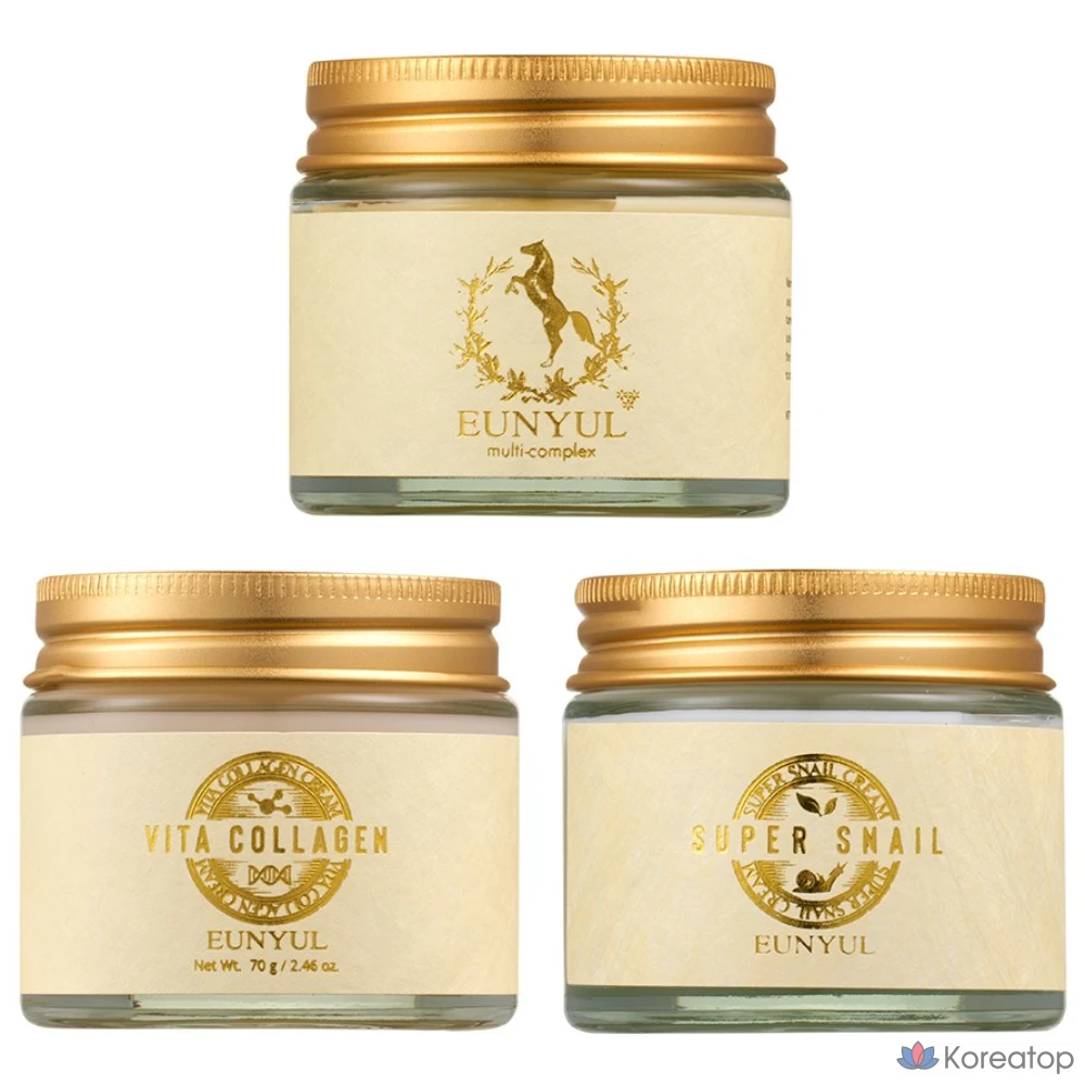 Набор из 3 кремов Eunyul Nutrition Cream (Maeyu Cream + Vita Collagen + Super Nail), 1 комплект.
