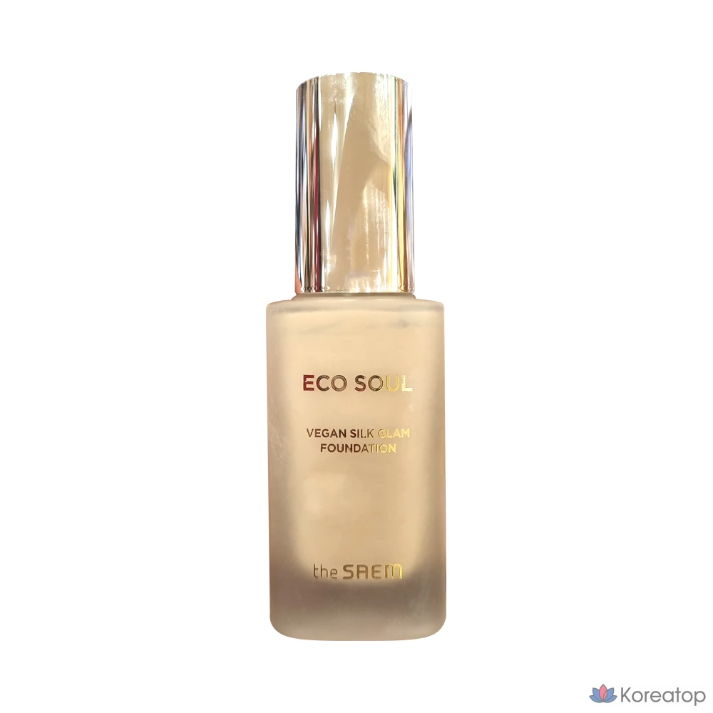Тональный крем The Saem Eco Soul Vegan Silk Glam Foundation, оттенок 23 Natural Beige, 1 шт., фото 2