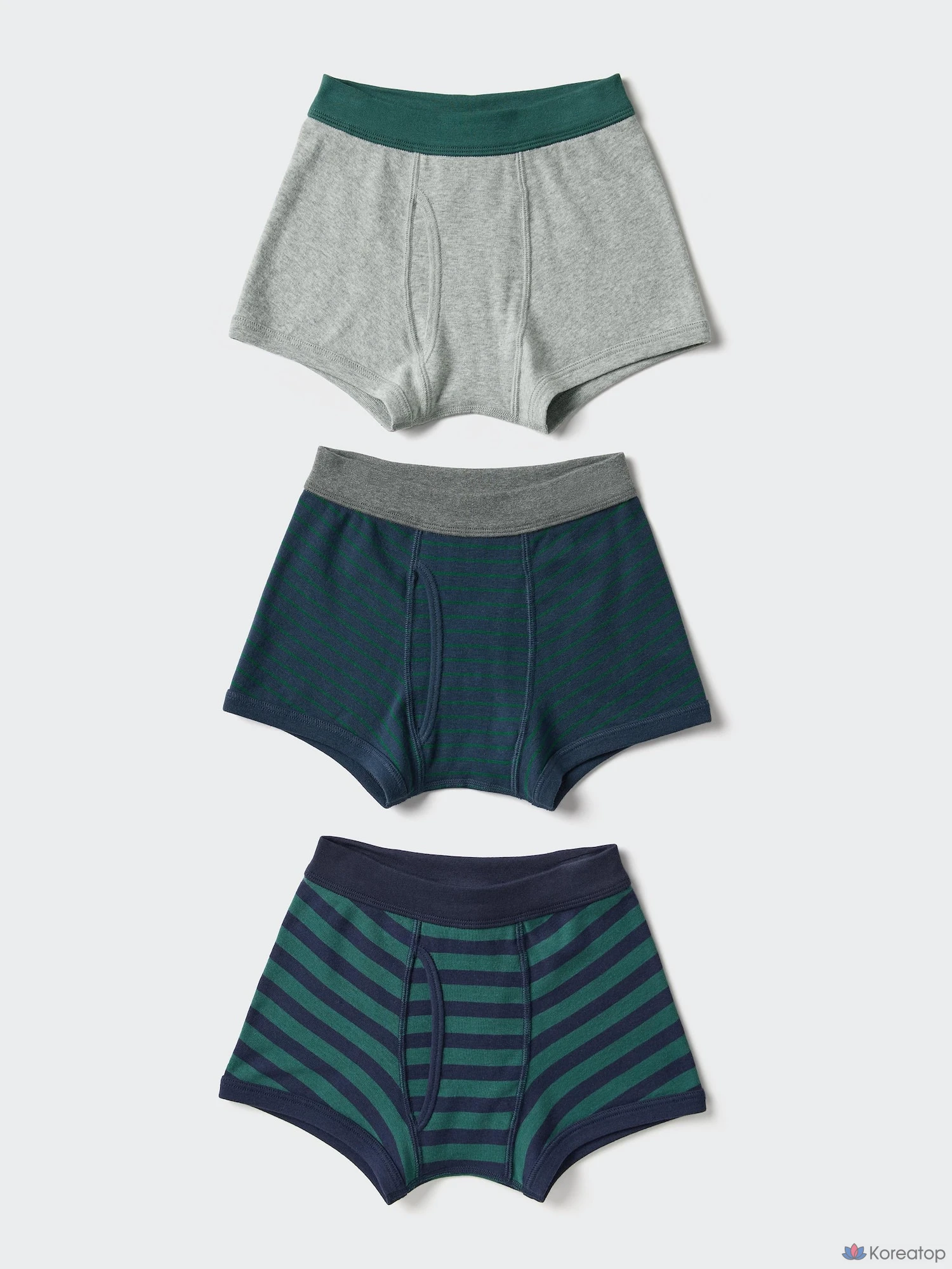 Трусы-боксеры для мальчиков Uniqlo Boxer Briefs (Stripe) B, в полоску, 3 шт.