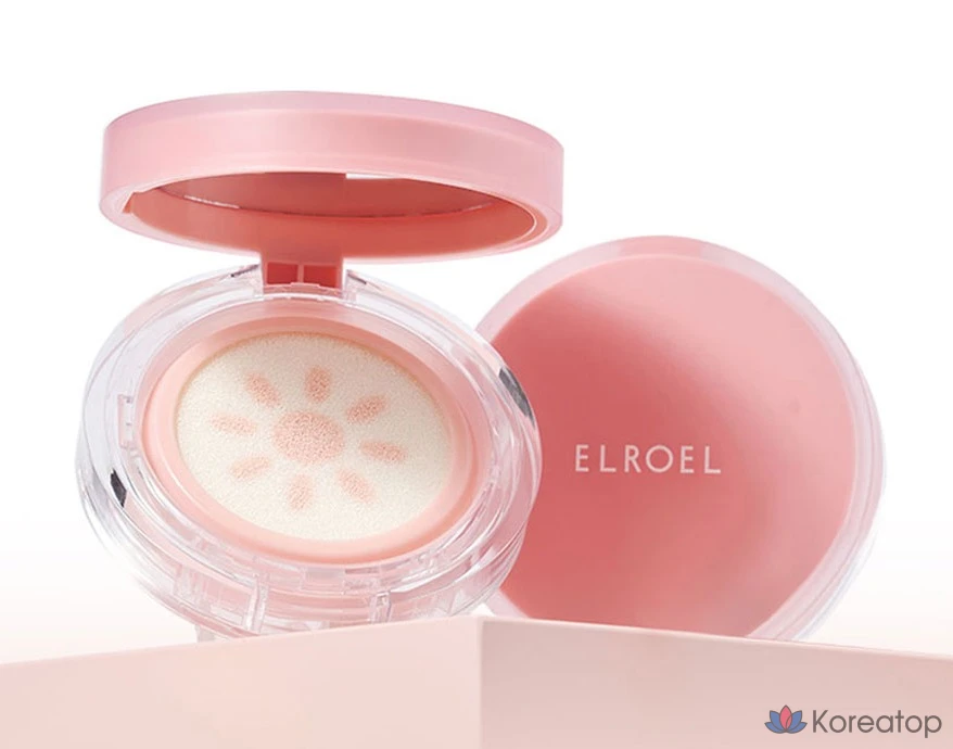 Кушон ELROEL Strawberry Milk Tone-up Big Sun Cushion SPF50 PA++++, 25 г, 1 шт.