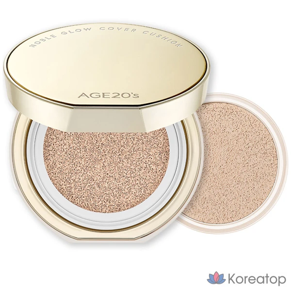 Тональный крем-кушон Noble Glow Cover Cushion Foundation 12 г + сменный блок 12 г, № 23, нейтральный бежевый, 1 шт.