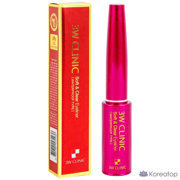 Водостойкая подводка для глаз 3W Clinic Soft Clear Eyeliner, 7 мл, 1 шт.