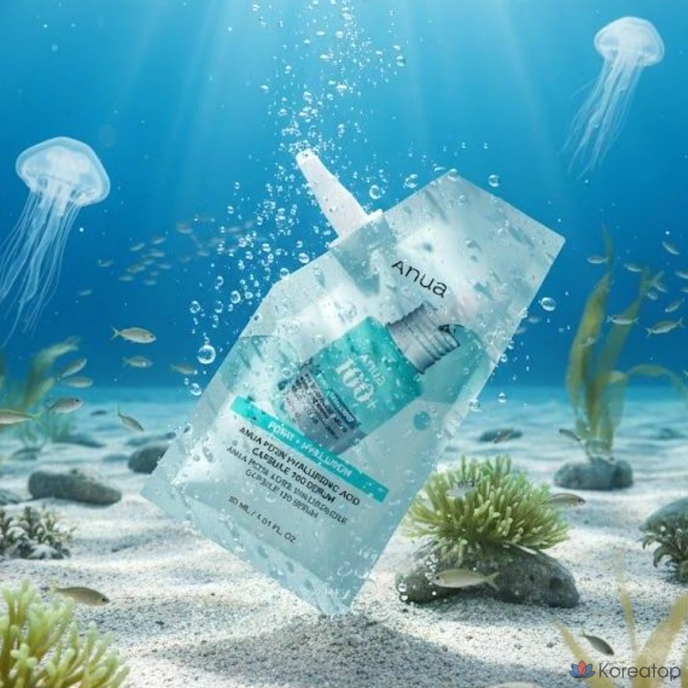 Капсулы Anua PDRN с гиалуроновой кислотой, 100 капсул, сыворотка для повторного использования, 30 мл, 1 шт., фото 4