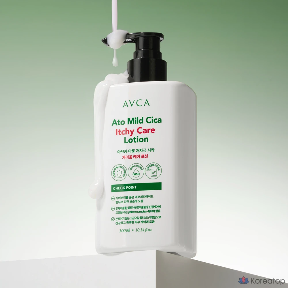 Лосьон для ухода за кожей AVCA Ato с низким уровнем раздражения и экстрактом центеллы азиатской, 300 мл, 1 шт.