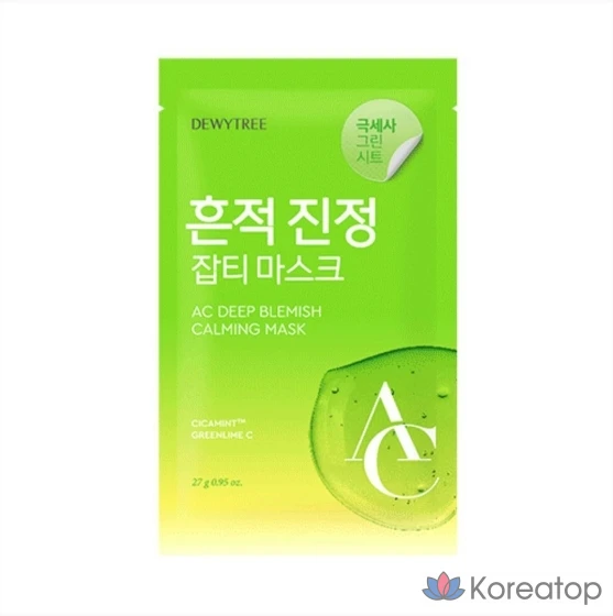 Успокаивающая маска для лица Dewtree AC Deep Trace, 1 шт.