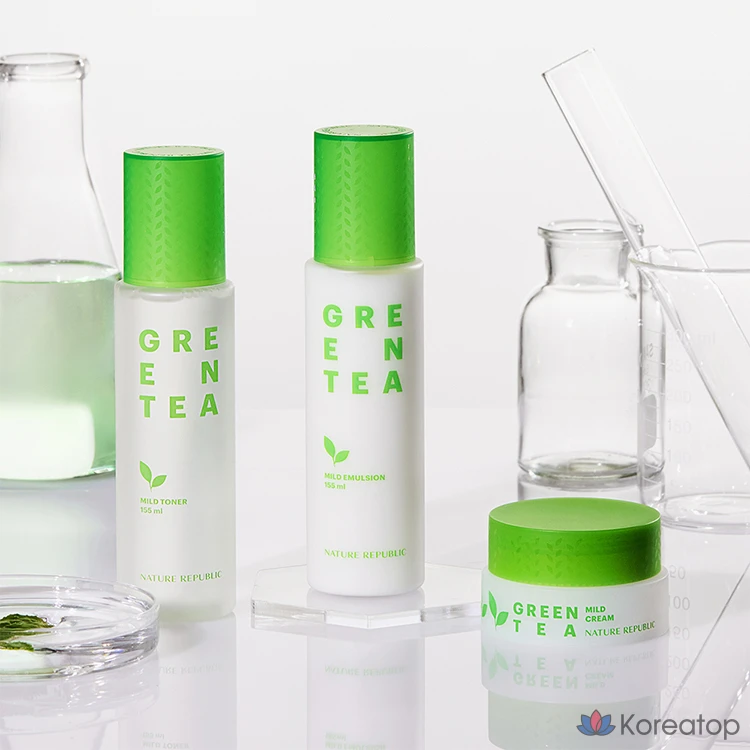 Набор для ухода за кожей Nature Republic Clear Green Tea Water, 2 комплекта, фото 4
