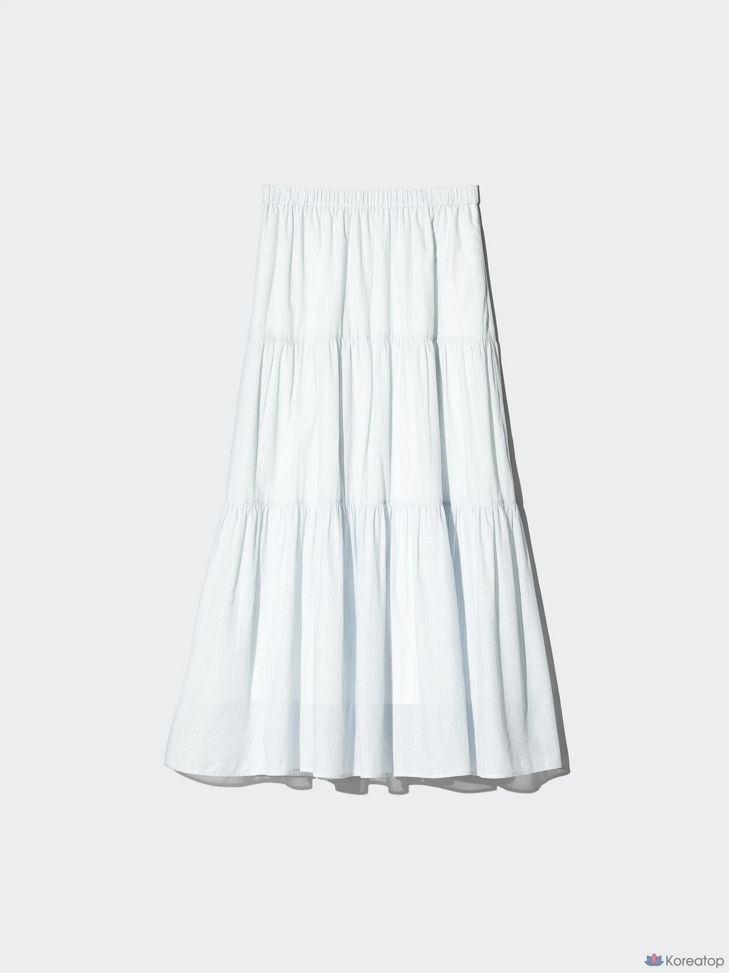 Юбка-макси Uniqlo Tiered Maxi Skirt, в полоску, длина 87-91 см