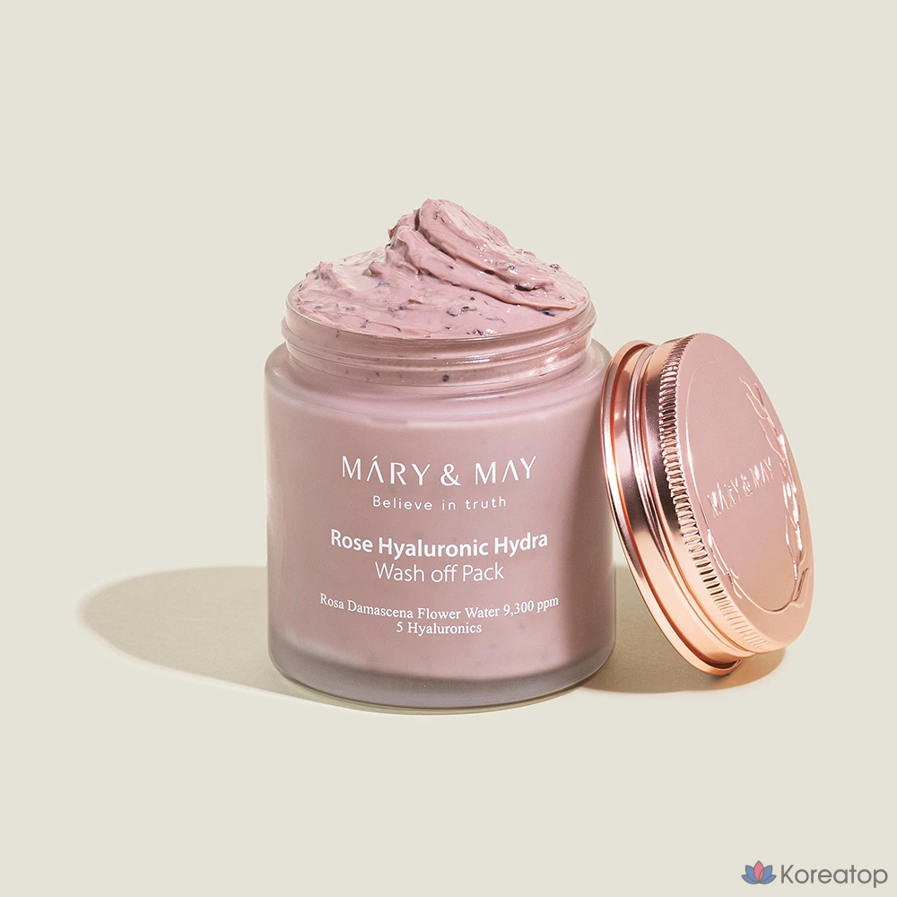 Увлажняющая смываемая маска Mary&May Vegan Rose Hyaluronic Hydra Wash-off Mask, 125 г, 8 шт., фото 4