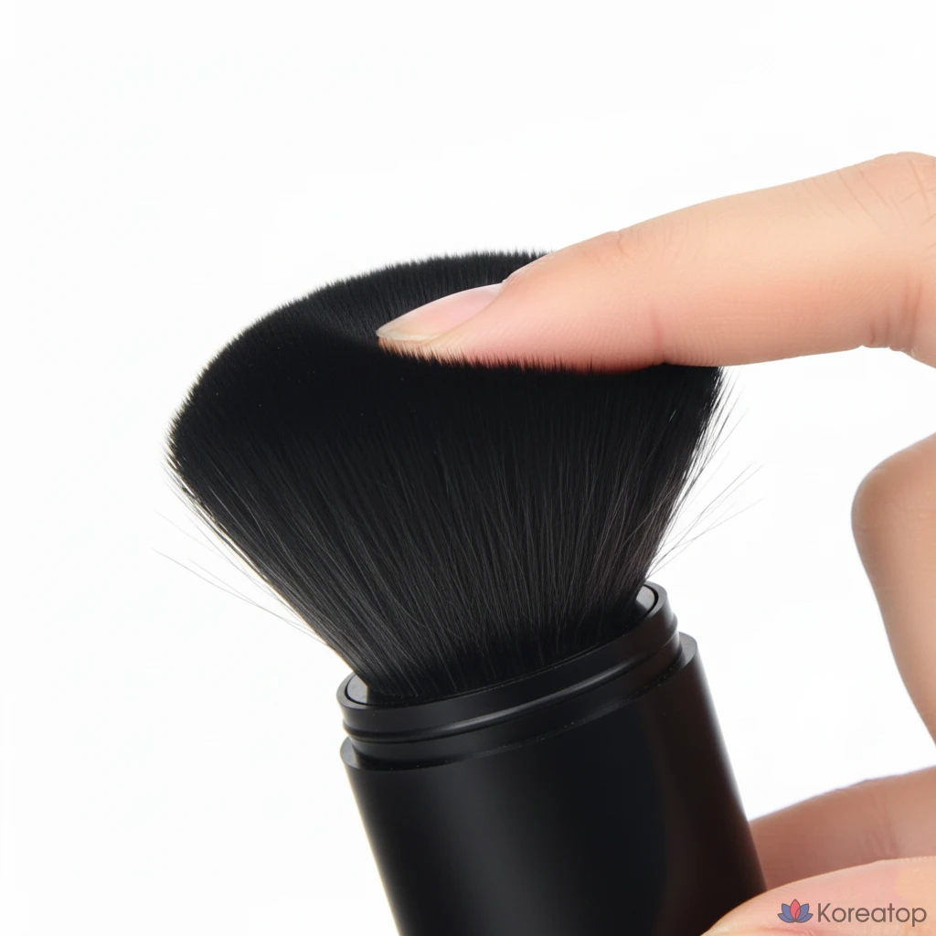 Портативная ультратонкая кисть для румян Jungsaemmool, 1 шт., черная., фото 4