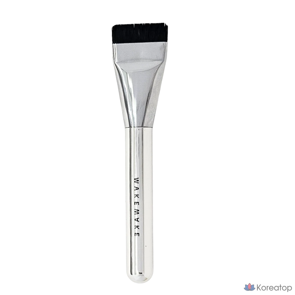 Плоская широкая кисть для тональной основы WAKEMAKE, серебристая, 1 шт.
