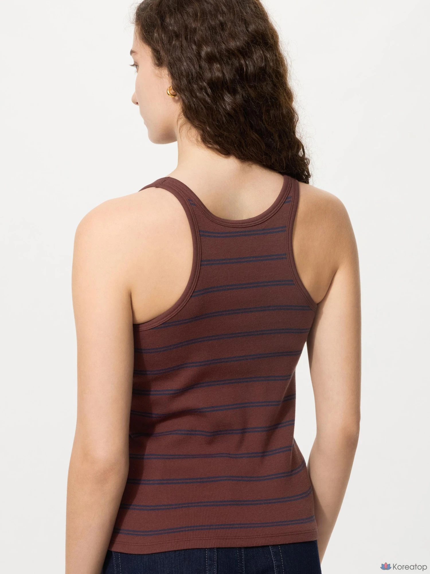 Бра-топ Uniqlo Racerback Bra Top, в полоску
