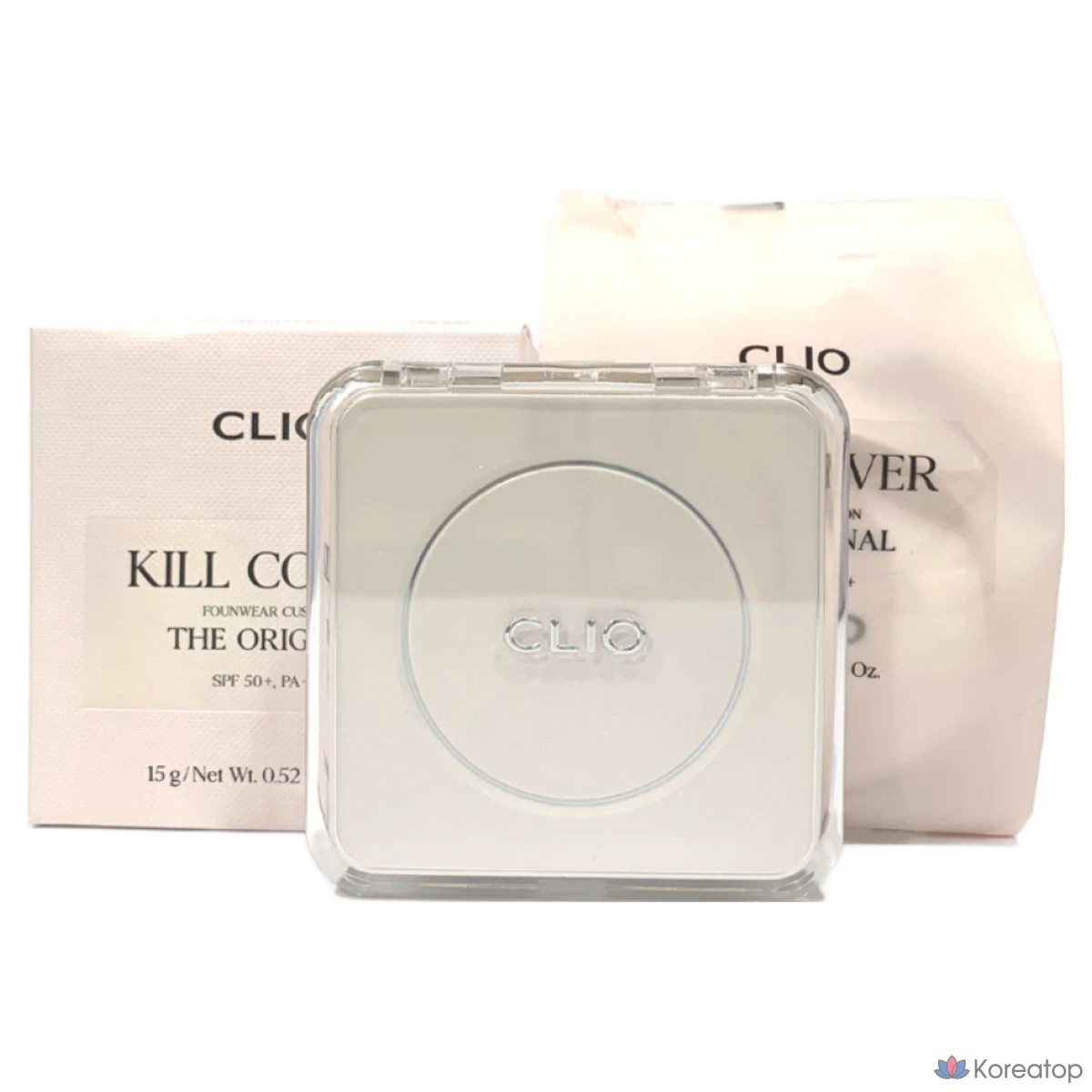 Clio Kill Cover Founwear Cushion (15 г) + сменный блок (15 г), 4 флакона, цвет имбирь, 1 шт.