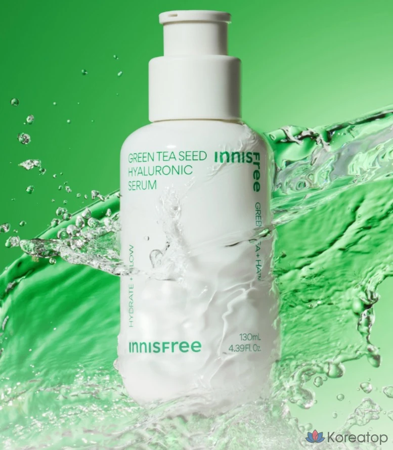 Сыворотка Innisfree Green Tea Seed Hyaluronic Acid Serum, 130 мл, 1 шт., фото 4