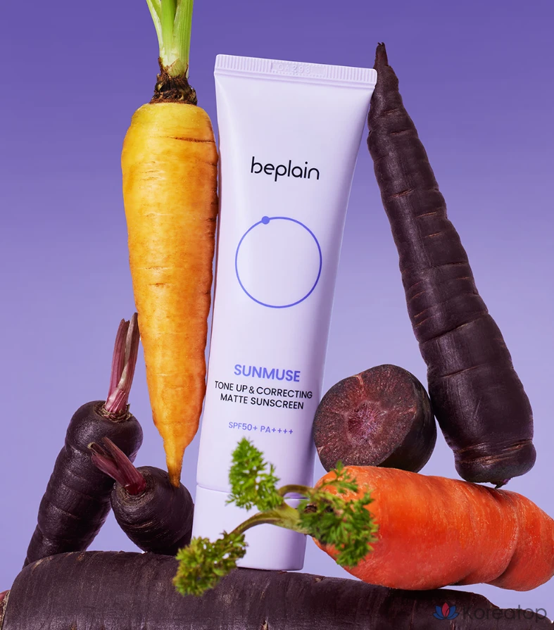 Солнцезащитный крем Beplain Sunmuse Tone-up & Correcting Matte Sun Cream SPF50+ PA++++, 50 мл, 1 шт., фото 4