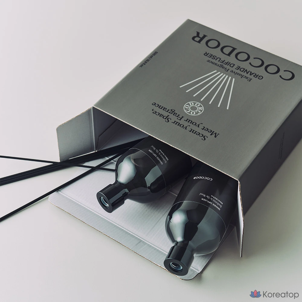 Диффузор для дома Cocodor Grande Diffuser Set, ароматы Woody Hotel, Pure Cotton, Bookstore in the Wood, 500 мл x 3 шт.