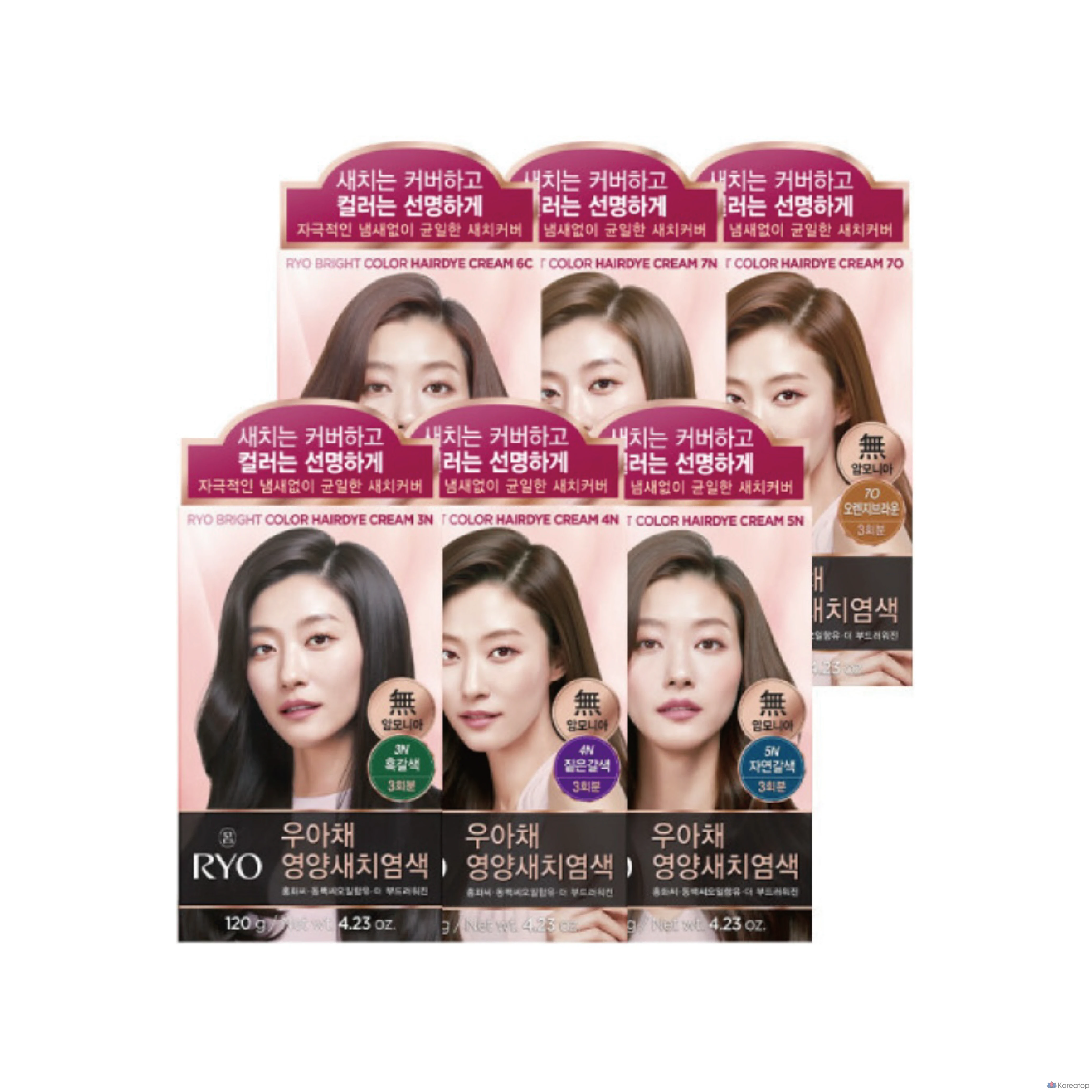 Краситель общего назначения Ryo Ua Chae (сачи), 7N светло-коричневый, 1 шт.