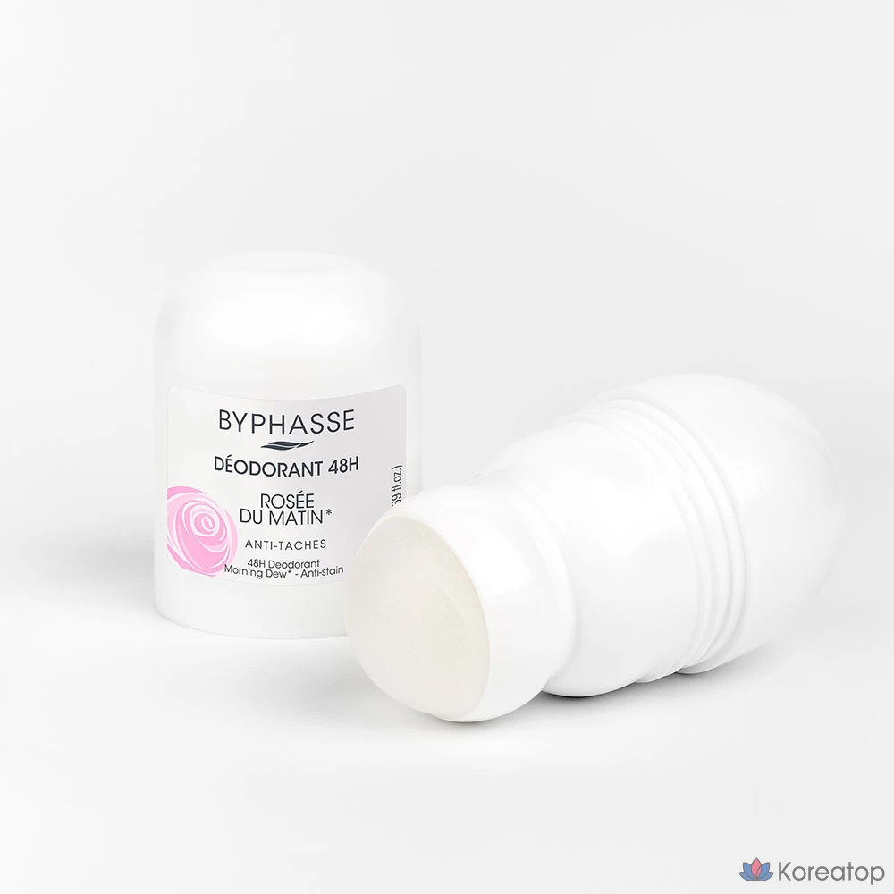 Дезодорант-ролик Byphasse Roll-On Deodorant 48H, аромат Rose, 50 мл, 1 шт.