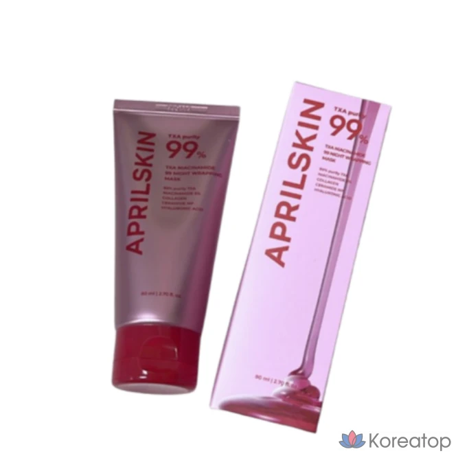 Ночная обертывающая маска April Skin с транексаминовой кислотой, 80 мл, TXA, ниацинамид 99 мг, 1 шт., 1 упаковка.