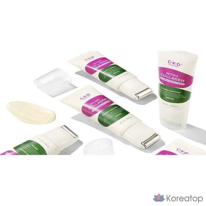 Chong Kun Dang Health CKD Retino Collagen Low Molecular Weight 300 Guasha Neck Wrinkle Cream 50ml + Refill 50ml, 1 шт.