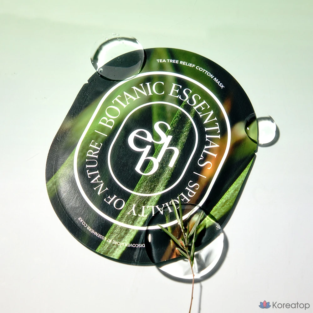 Набор хлопковых масок EssenHerb Tea Tree Relief, 5 штук, 5 штук в упаковке., фото 4