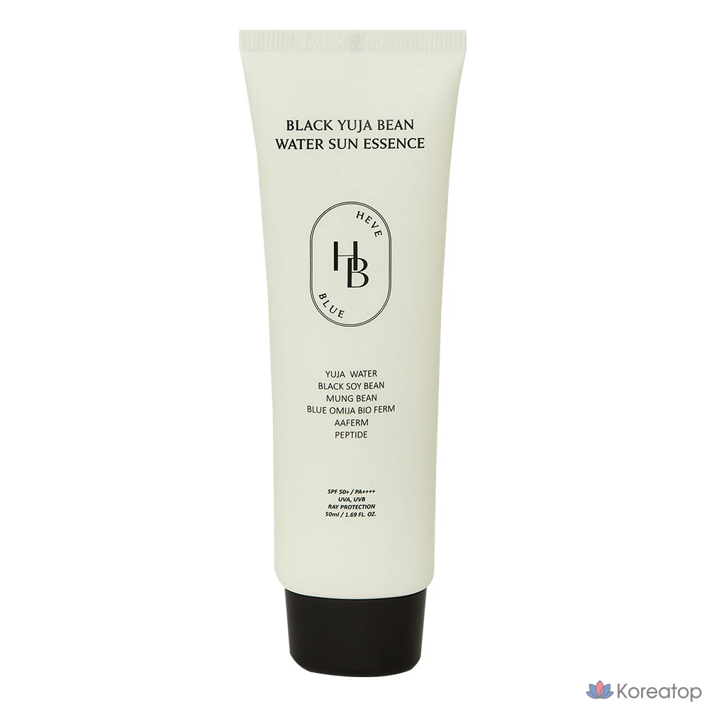 Эссенция для тела HEVEBLUE Black Yuja Bean Water Sun Essence, 1 шт., 50 мл