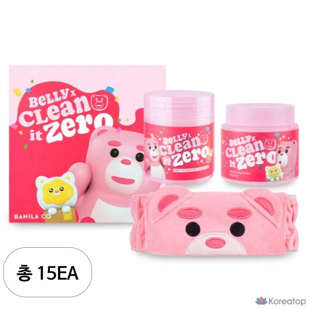 Vanillaco Belligom Edition Clean It Zero Balm 180 мл + подушечка 70 пенсов + очищающие ленты (3 вида, 15 комплектов)