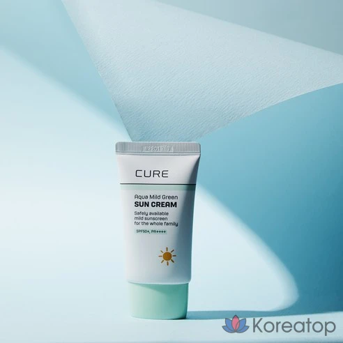 Солнцезащитный крем Kim Jung-moon Aloe Cure Aqua Mild Green SPF50+ PA++++