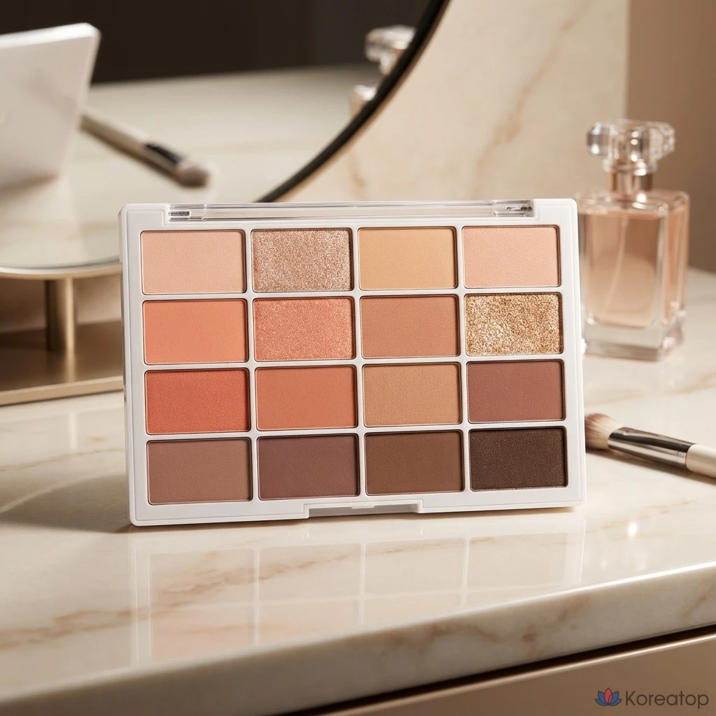 Палетка теней для век WAKEMAKE Soft Blurring Eye Palette, 16 оттенков, 1 шт., оттенок Muted Coral Blurring