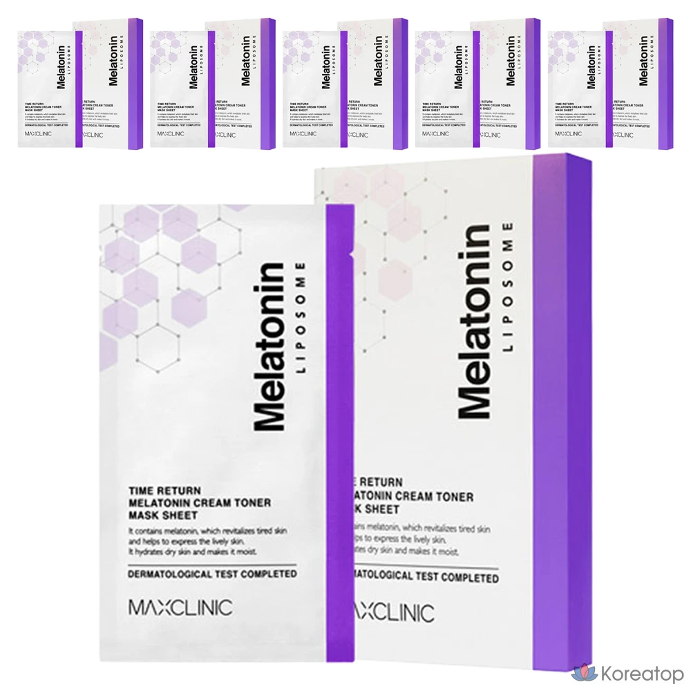 Маска-тоник MAXCLINIC Time Return с мелатонином, 5 шт., 6 шт.