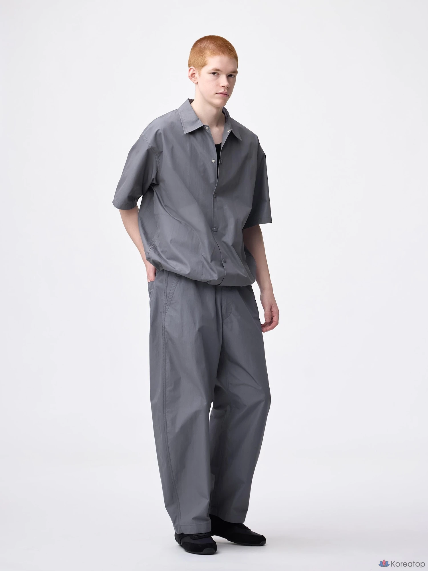 Рубашка Uniqlo Dry Coach Shirt с коротким рукавом