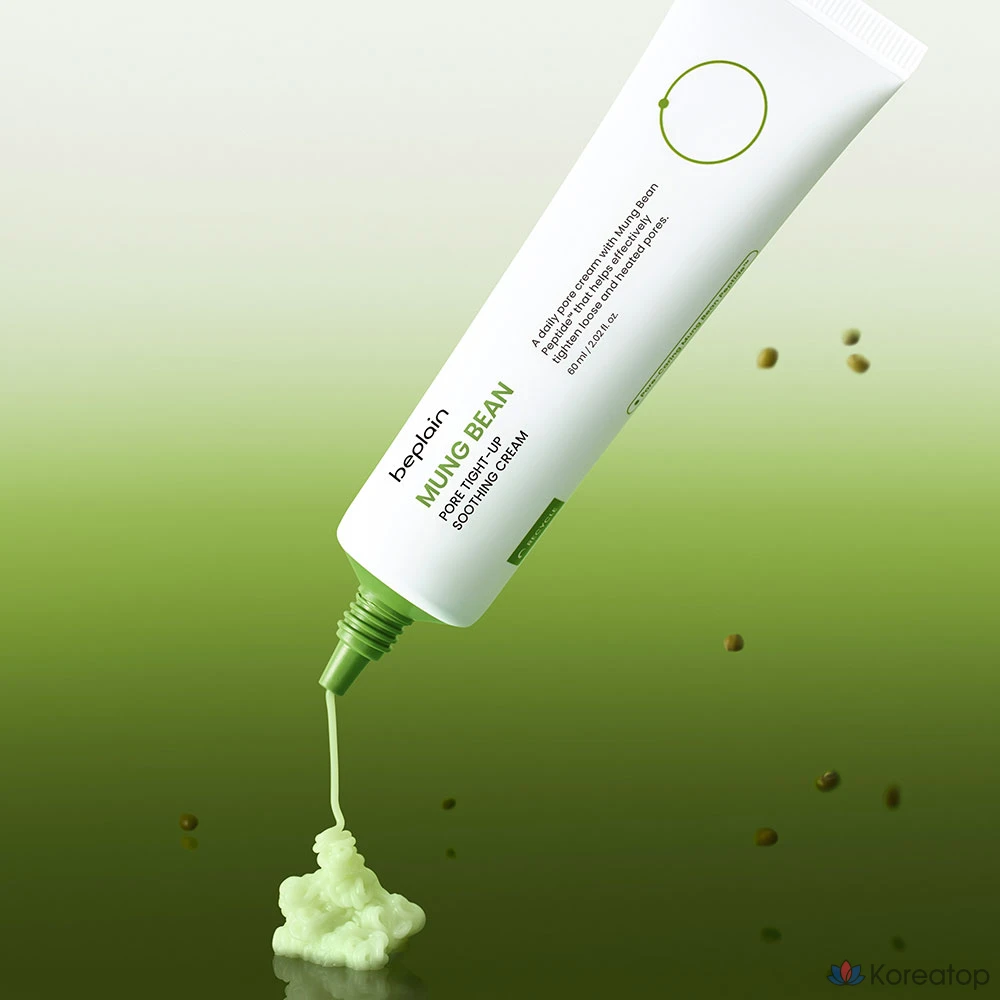 Крем Beplain Mung Bean Pore Tight-Up Soothing Cream, 60 мл, 1 шт., фото 4