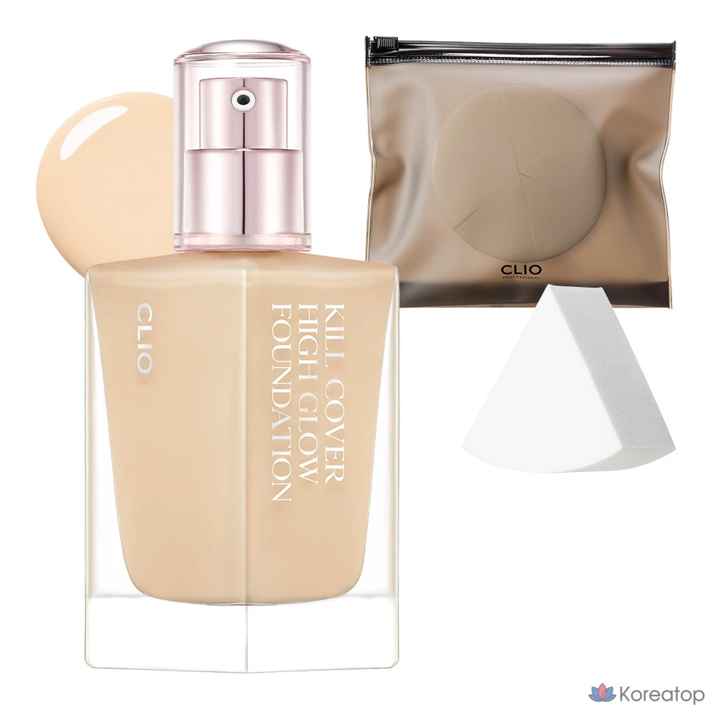 Тональный крем Clio Kill Cover High Glow Foundation, 3 оттенка, 1 шт.