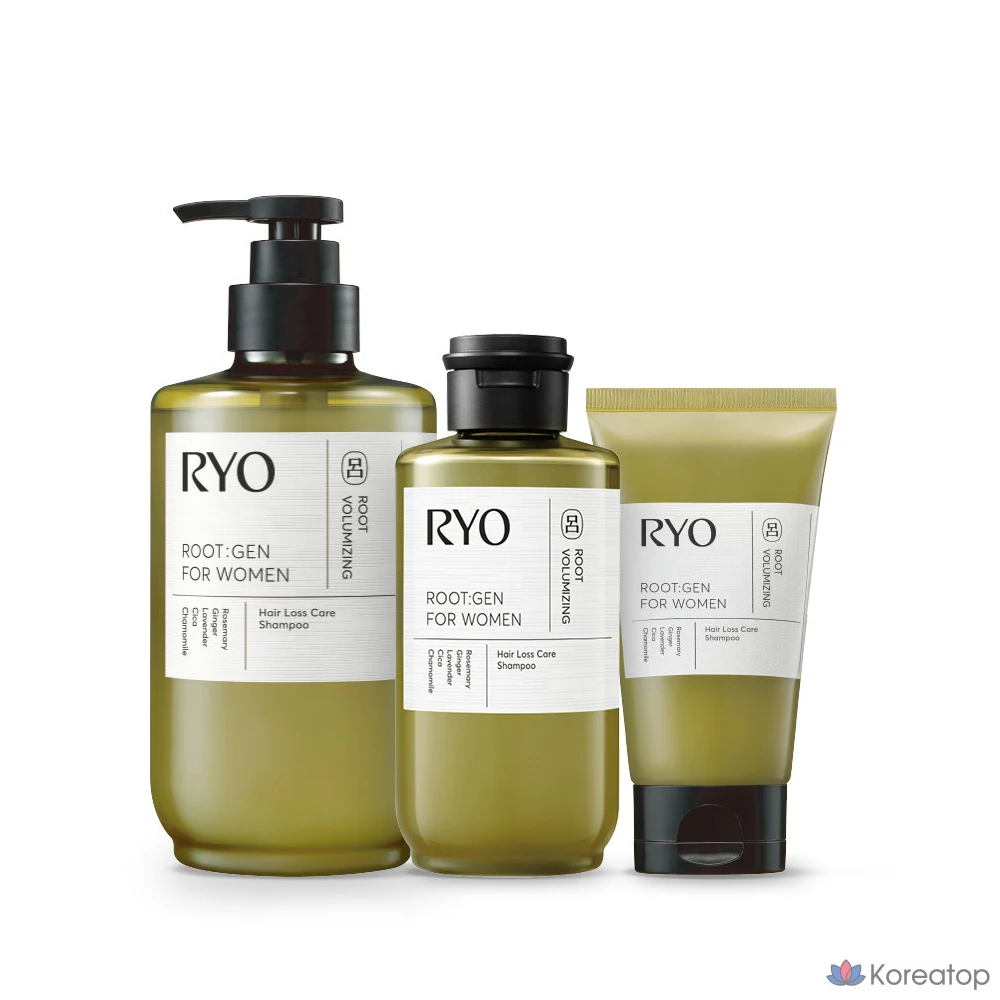 Шампунь Ryo Rootzen для лечения выпадения волос у женщин, бергамот и лаванда, 857 мл, 1 шт.