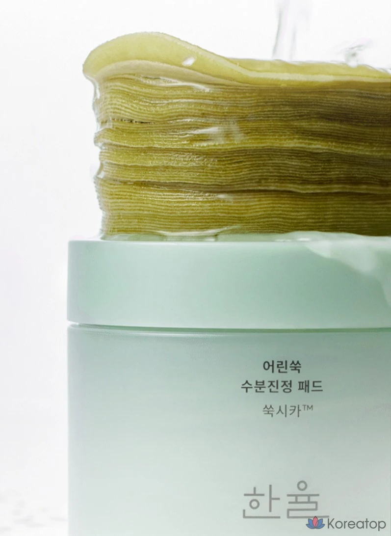 Пэды для лица HANYUL Artemisia Soothing Moisture Pad, 170 мл, 60 шт.