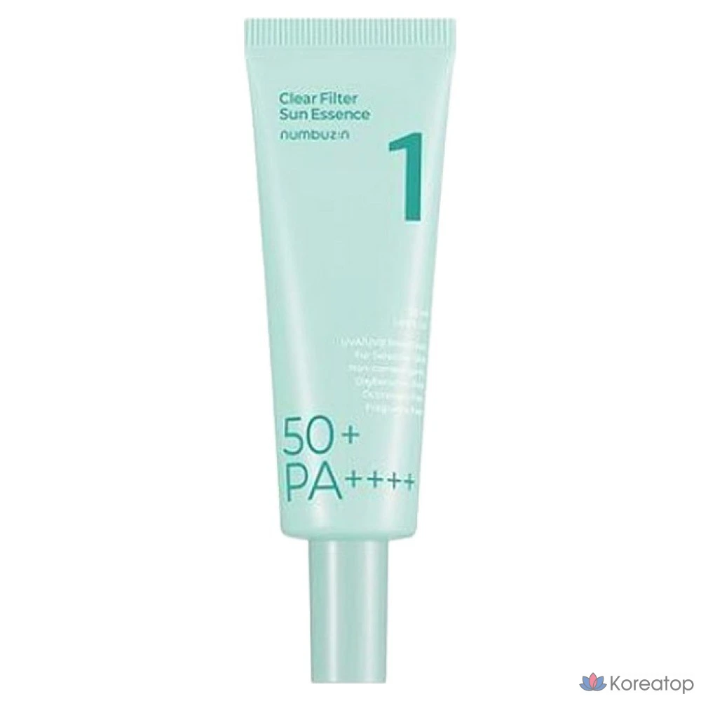 Солнцезащитный крем Numbers In No. 1 Pure and Clear с водоотталкивающими свойствами SPF50+ PA++++, 50 мл, 1 шт.