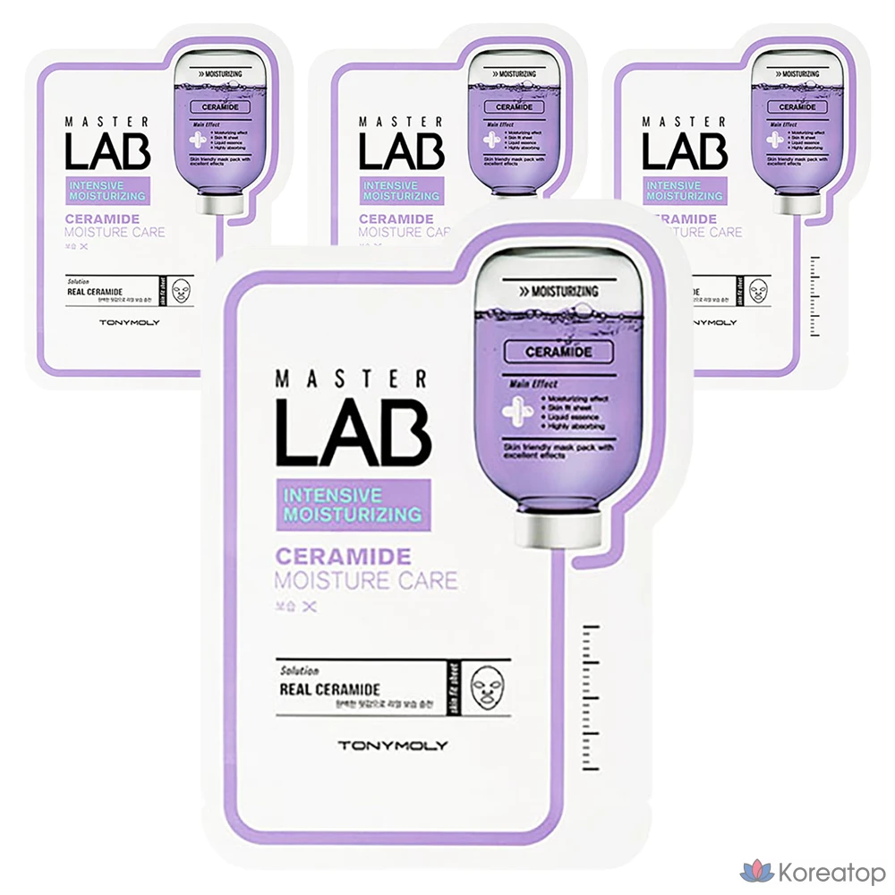 Тканевые маски для лица Tony Moly Master Lab Ceramide Mask Sheet, 1 упаковка, 4 упаковки